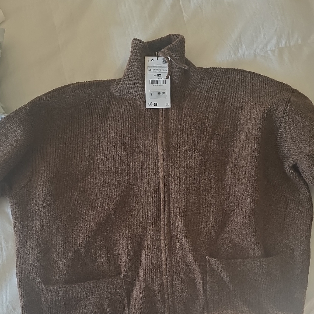 Zara Chocolate Knit Cardigan